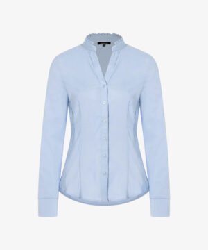 Unique Latest Women Solid Round Neck Cotton Shirt